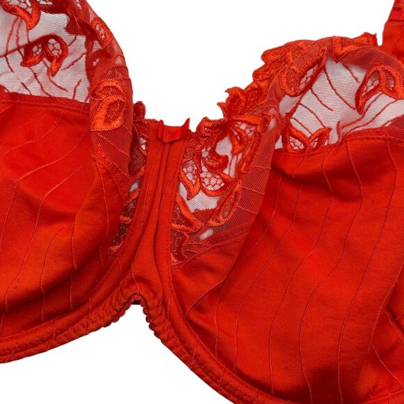 PrimaDonna Madison Red Lace Full Coverage Bra Size 32H UK - Picture 2 of 5